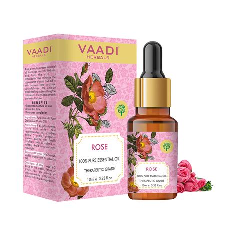 buy vaadi herbals  pure therapeutic grade rose essential oil ml