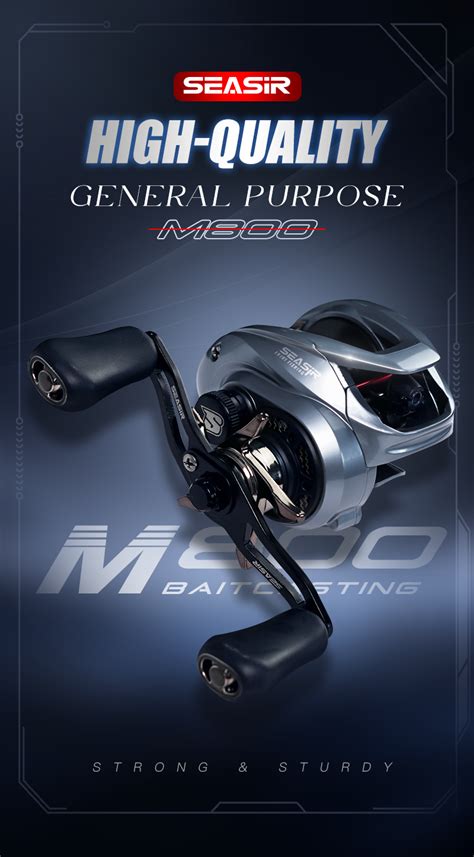 SEASIR M800 Baitcasting Fishing Reel Brass Gears 8KG Max Drag 7 1 1