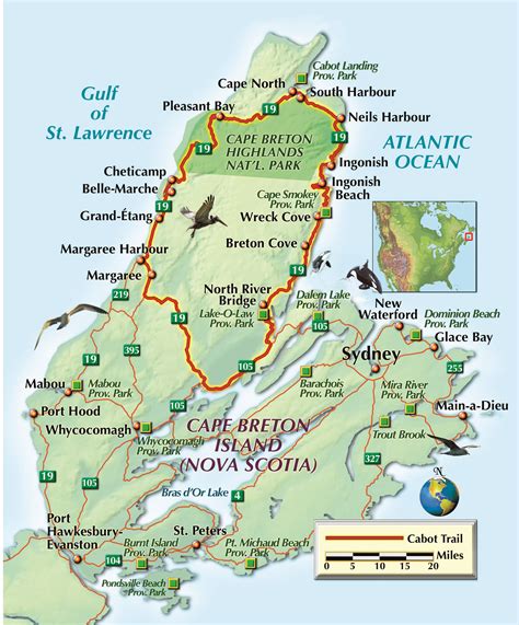 Map Of Cabot Trail Nova Scotia