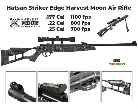 Hatsan Striker Edge Spring Harvest Moon Combo 22 Caliber Air Rifle Sports And Gadgets