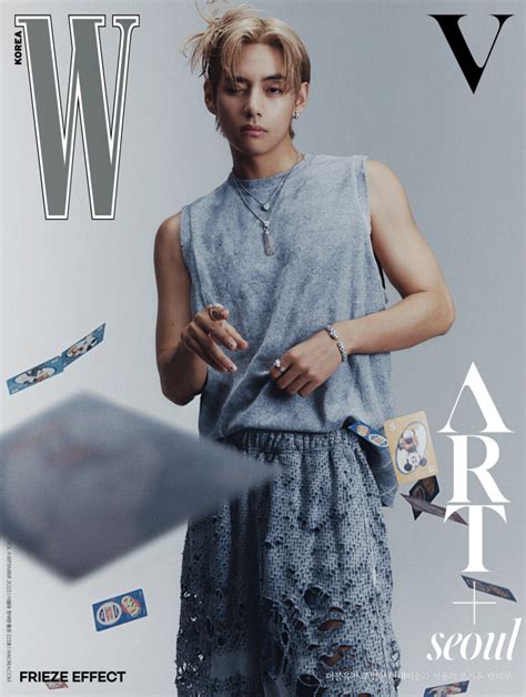 BTS S V Mesmerizes As The Cover Model For The September Issue Of W