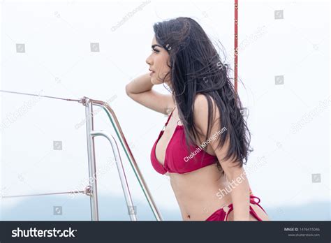 Sexy Beautiful Girls Red Bikini On Stock Photo 1476415046 Shutterstock