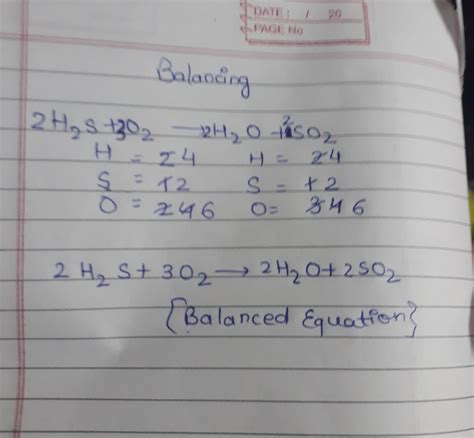 h2s +02 gives h20+ so2balance this equation in step wise manner so that ...