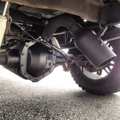 Silverado Exhaust Tip Ideas ~ Dump Axle Rear Exhaust Duramax Tip Diesel