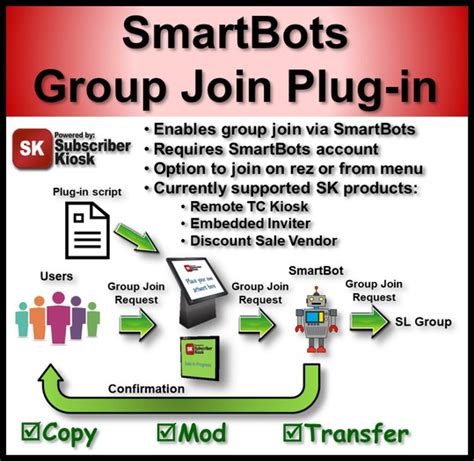 Second Life Marketplace - SmartBots Group Join Plug-in