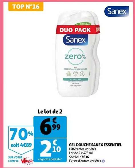 Promo Gel Douche Sanex Essentiel Chez Auchan Icatalogue Fr