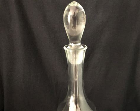 Vintage Hand Blown Wine Decanter With Crystal Stopper Etsy