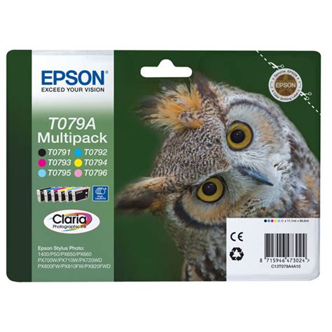 Картридж T079540 Epson Singlepack Light Cyan T0795 Claria Photographic