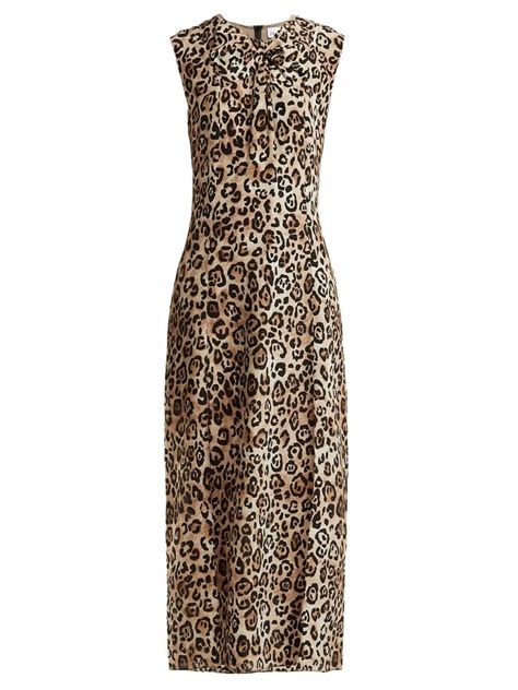 Knot-front leopard-print silk dress | Raey | MATCHESFASHION.COM US