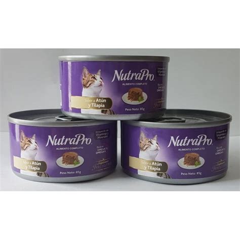 Alimento para gatos Nutrapro Lata Atún Tilapia City Pet