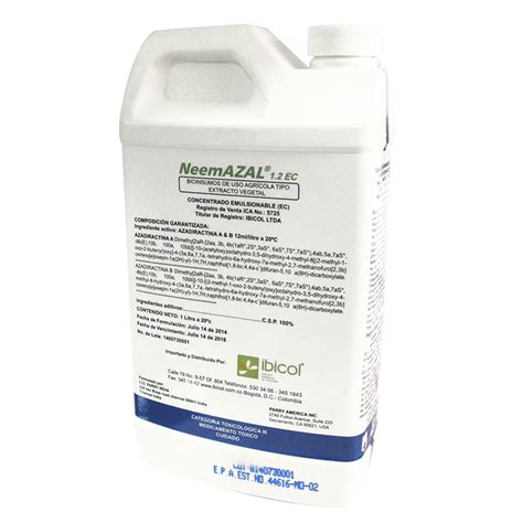 Neem Azal Insecticida X 1 Lt Fercon