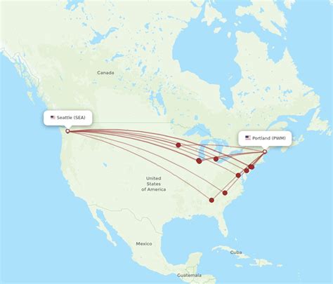 All Flight Routes From Portland To Seattle Pwm To Sea Flight Routes