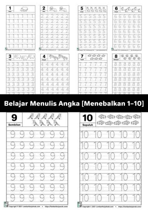 Menebalkan Angka Archives Lembar Kerja Anak Riset