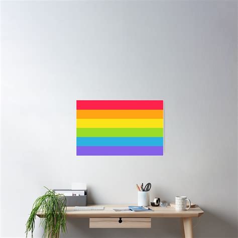 Póster LGBT bandera moderna del arco iris colores pastel pastel Orgullo bisexual gay lesbiana