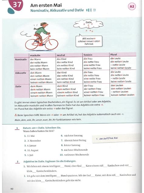 Adj.-Deklination - NOM, AKK Und DAT | PDF