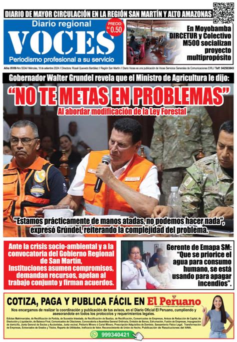 Diario Digital Mi Rcoles De Setiembre Diario Voces