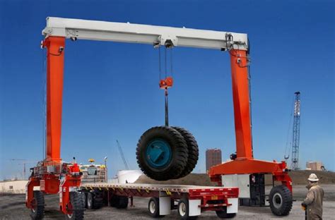 China Top Design Single Beam Rubber Tyred Gantry Crane with All Wheels ...