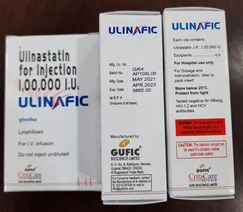 Iu Ulinastatin For Injection Packaging Size Vial Packaging