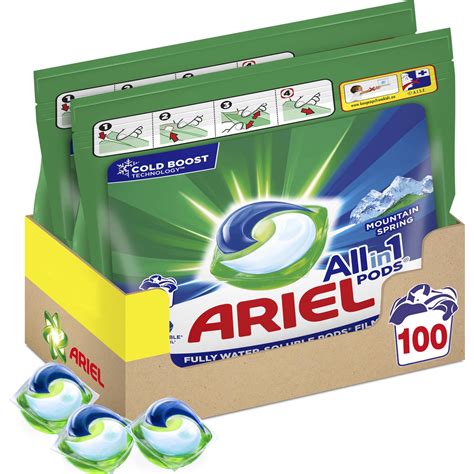 Detergent De Rufe Capsule Ariel All In One PODS Mountain Spring 2x50