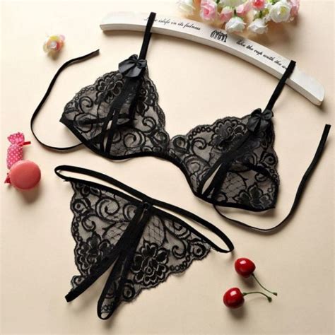 Jual Set Bra Lingerie G String Bahan Lace Lingerie Mini Transfaran Shopee Indonesia