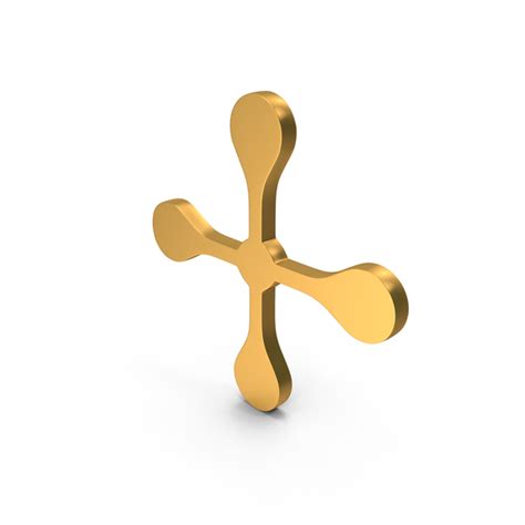 Gold Four Sides Balloons Spoked Asterisk Icon PNG Images PSDs For