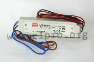 Mean Well LED Drivers 60W IP67 Constant Voltage LPV 60 Series