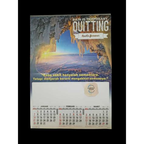 Jual Kalender Dinding Triwulan Motifasi Ao Shopee Indonesia