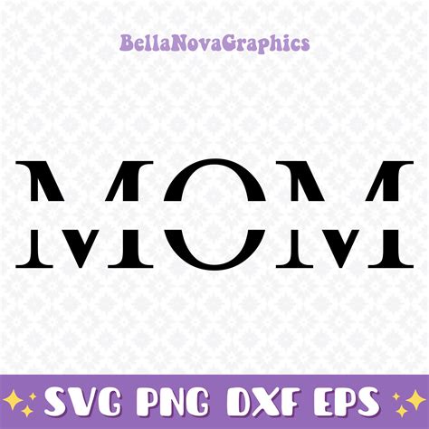 Mom Svg Mother Svg Mother S Day Svg Mom Split Name Frame Svg Mum Svg Mom Split Monogram Svg