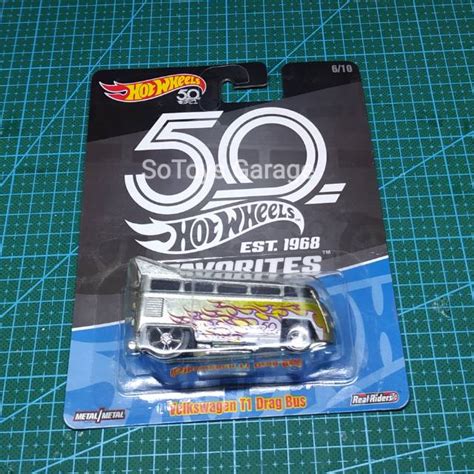 Hot Wheels Premium Volkswagen Drag Bus 50th Anniversary Favorites Shopee Malaysia