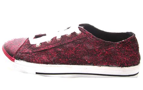 Custom Shoes With Style Sneakers With Garnet Glitter