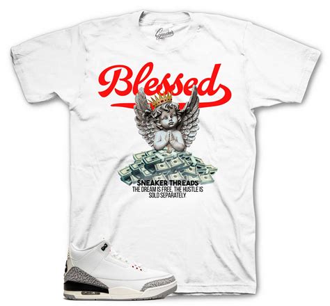 Jordan 3 “White Cement” Reimagined Sneaker Tees Shirts