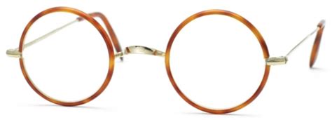 Savile Row Round Warwick 18kt Skull Temples Eyeglasses