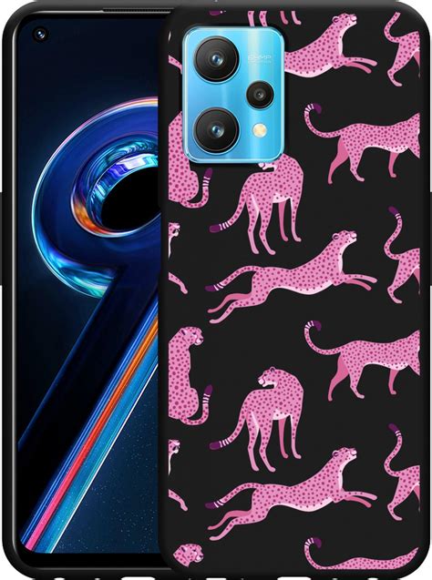 Realme Pro Hoesje Zwart Roze Cheeta S Designed By Cazy Bol