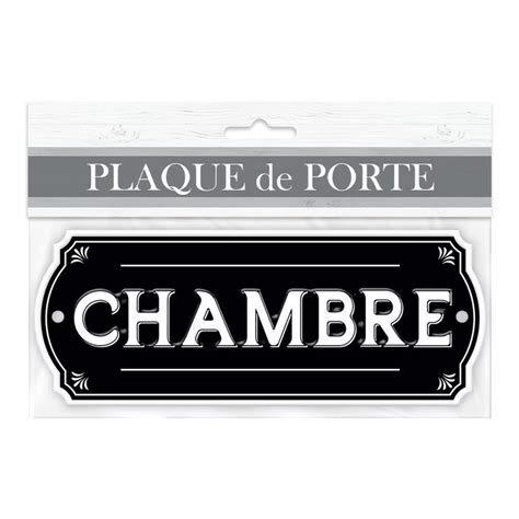 Plaque De Porte En MÉtal Chambre