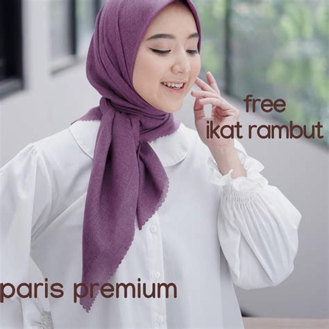 Jual Hijab Paris Lasercut Kerudung Segiempat Voal Paris Jilbab