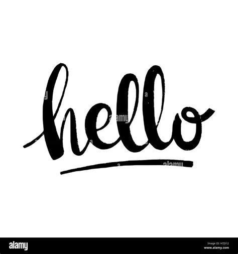 Hello Clipart Black And White