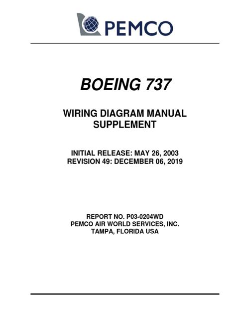 Boeing 737: Wiring Diagram Manual Supplement | PDF | Aviation | Transport
