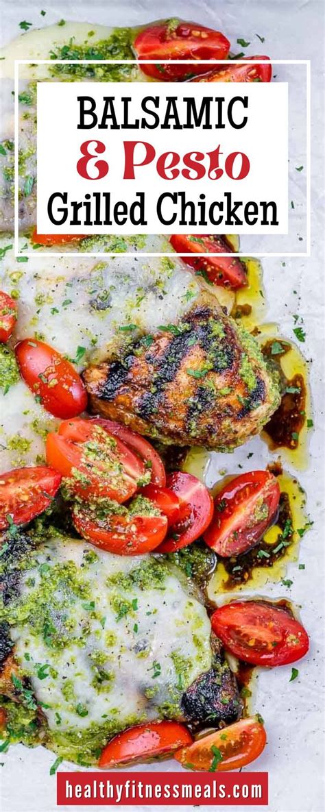 Balsamic And Pesto Grilled Chicken Recipe Grilling Chicken Breast