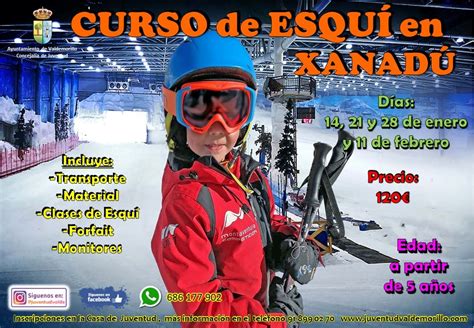 Abiertas las inscripciones para el curso de esquí en Xanadú