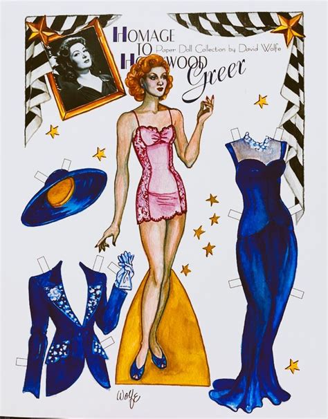 Greer Garson Homage To Hollywood Paper Doll By David Wolfe 2002 Paper