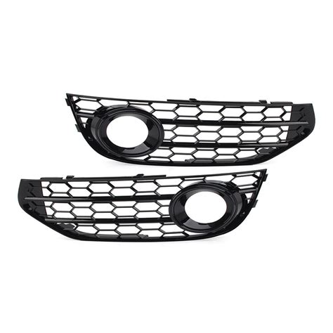 2x Front Bumper Honeycomb Mesh Fog Light Grille Cover Fit Audi A4