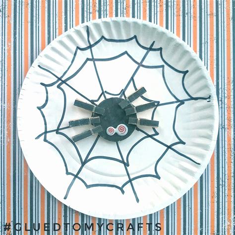 Paper Plate Spider Web With Craft Yarn Kid Craft Paper Plate Spider