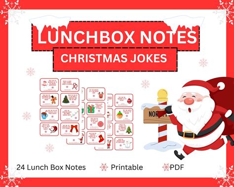 Lunchbox Notes Christmas Lunch Box Jokes Christmas Lunch Box Etsy