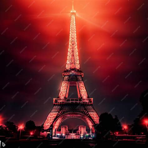 Premium AI Image | The Eiffel Tower at night