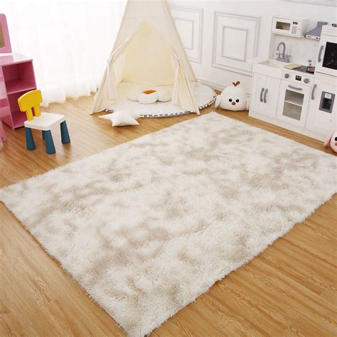 Glowsol High Pile X Shag Area Rug Thick Modern Indoor Plush Fluffy