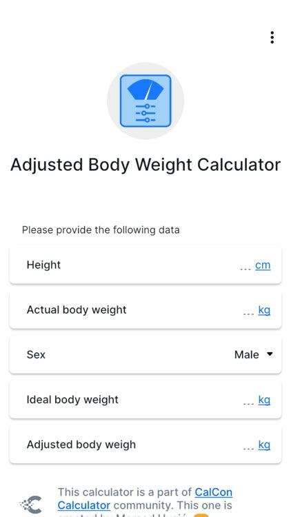 Adjusted Body Weight By Stage Coding