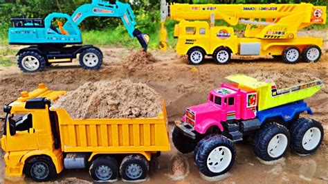 Fantastic Xxl Rc Construction Site Rc Excavators Dump Trucks Wheel