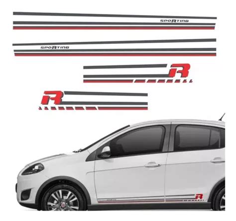 Kit Adesivo Faixa Lateral Fiat Palio Sporting 2017 Parcelamento Sem Juros