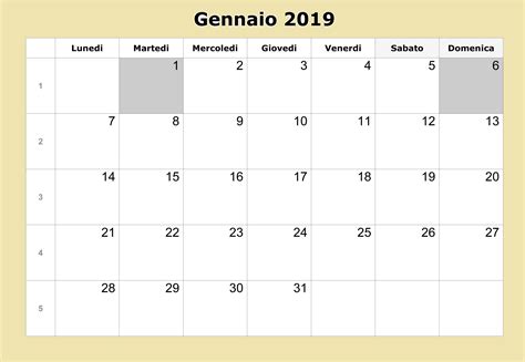 Calendario Gennaio 2019 Da Stampare Bar Chart Chart