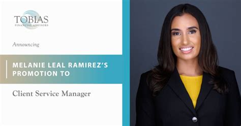 Tobias Financial Advisors On Linkedin Join Us In Congratulating Melanie Leal Ramirez On Her